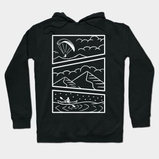 Paragliding-Mountain-Kayaking (dark) Hoodie